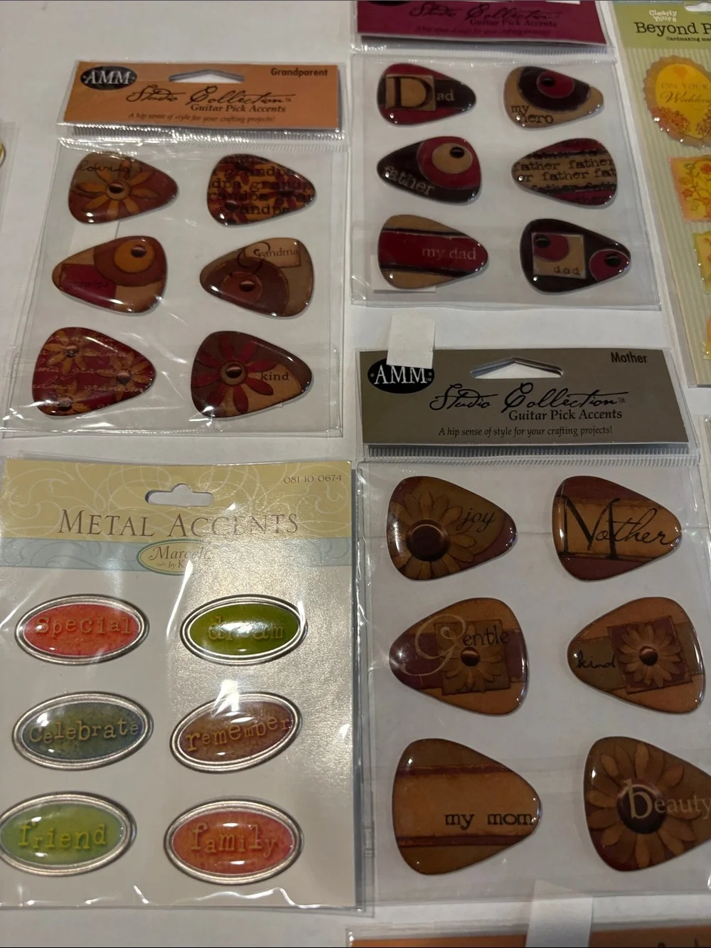 Scrapbooking Assorted Sticker and Embellishment Pack - Multicolor lot 4